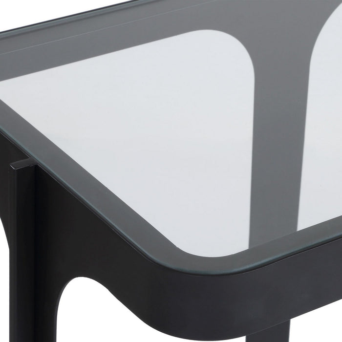Uttermost 50074 Console Table, Satin Black Iron