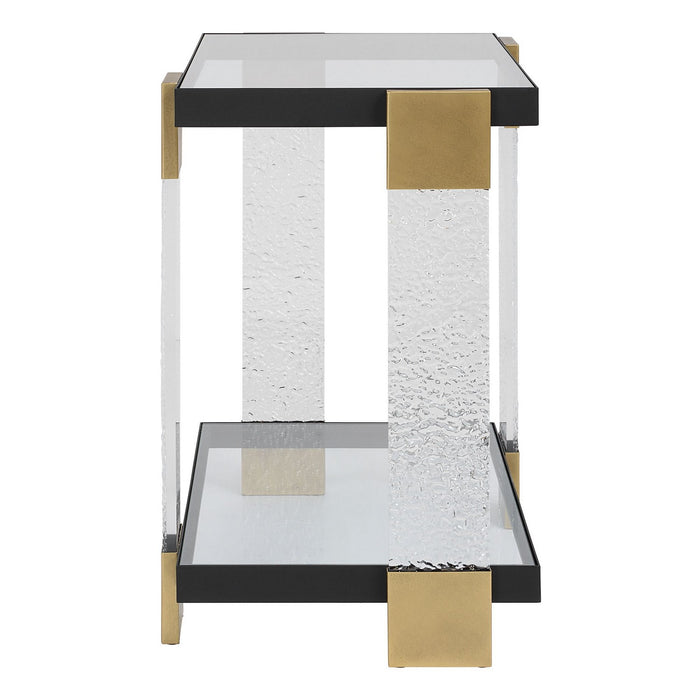 Uttermost 50075 Side Table, Satin Black
