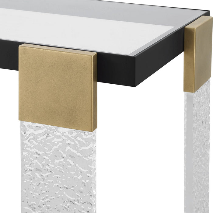 Uttermost 50075 Side Table, Satin Black