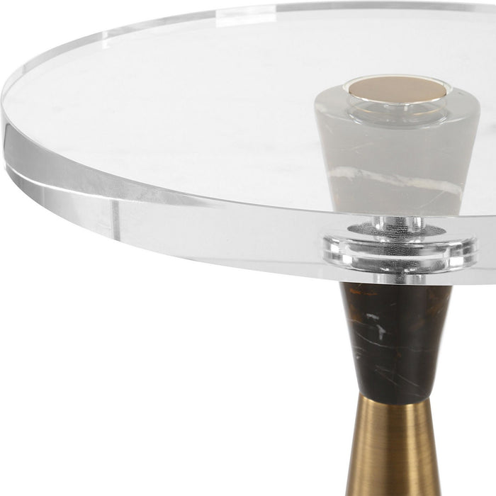 Uttermost 50077 Accent Table, Brushed Brass