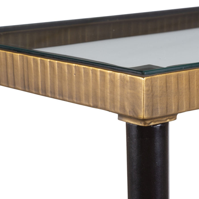 Uttermost 50084 Console Table, Antique Gold