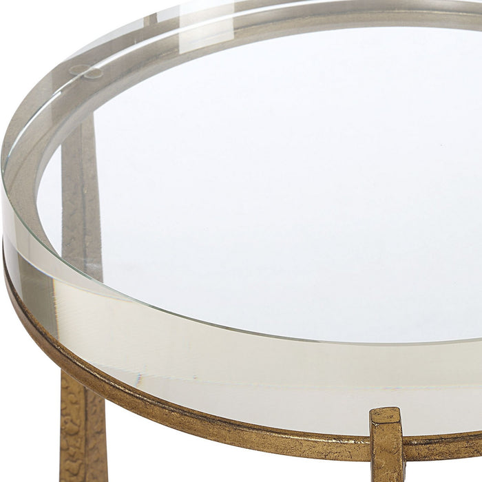 Uttermost 50091 Accent Table, Antique Gold