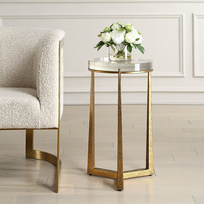 Uttermost 50091 Accent Table, Antique Gold