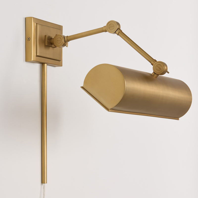 Capital Lighting 653711AD One Light Wall Sconce, Aged Brass
