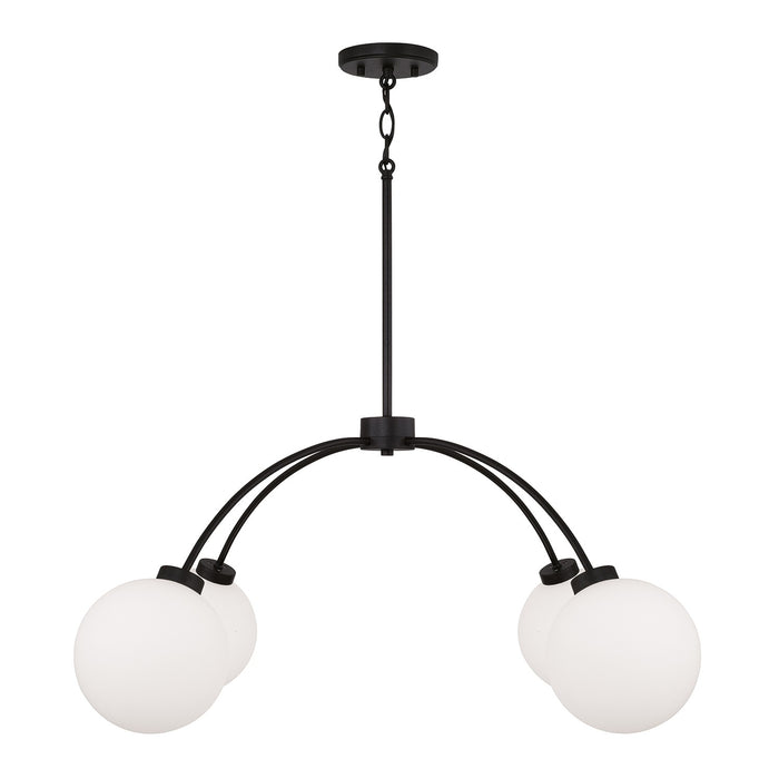 Capital Lighting 457141BI-557 Four Light Chandelier, Black Iron