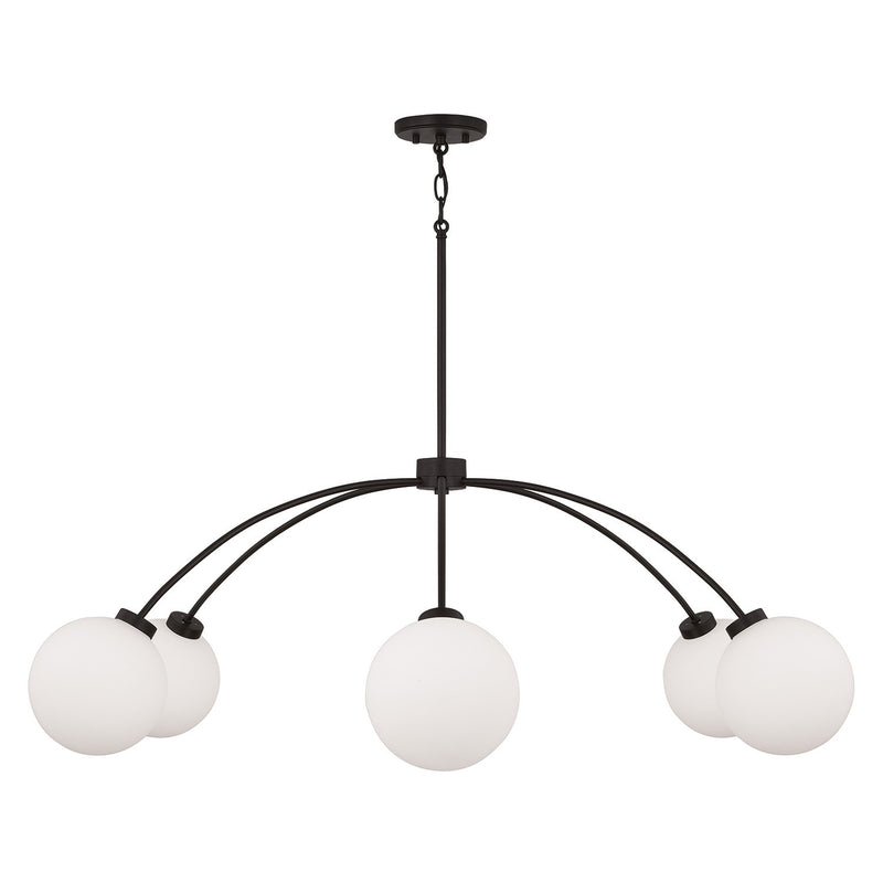 Capital Lighting 457161BI-557 Six Light Chandelier, Black Iron