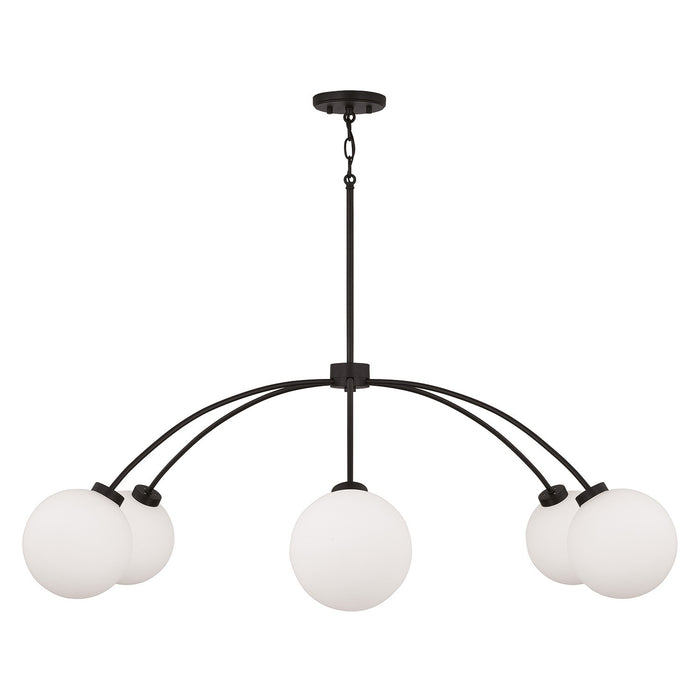 Capital Lighting 457161BI-557 Six Light Chandelier, Black Iron