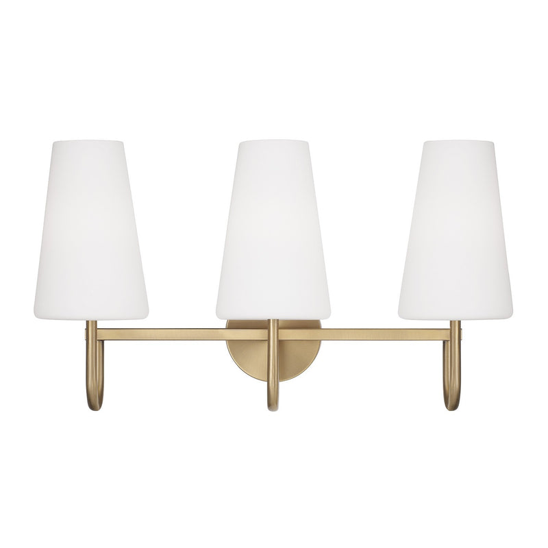 Capital Lighting 155231AD-550 Three Light Vanity, Aged Brass