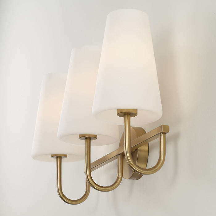 Capital Lighting 155231AD-550 Three Light Vanity, Aged Brass