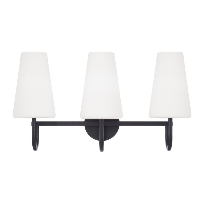 Capital Lighting 155231MB-550 Three Light Vanity, Matte Black