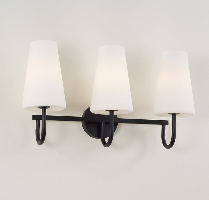 Capital Lighting 155231MB-550 Three Light Vanity, Matte Black