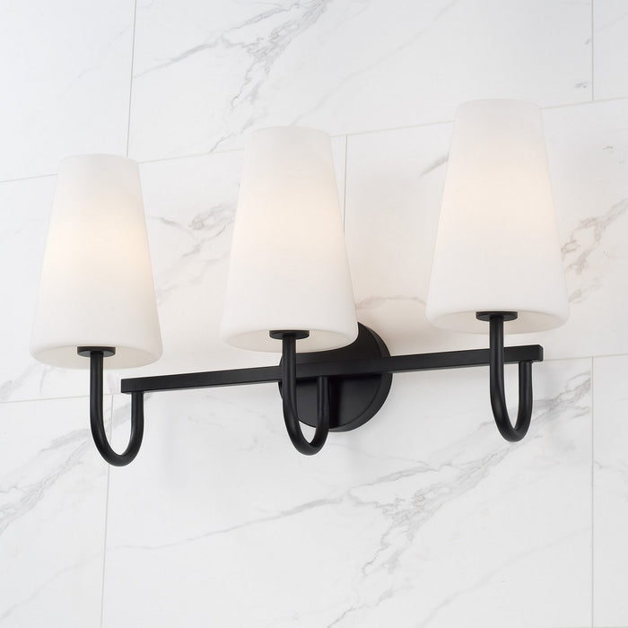 Capital Lighting 155231MB-550 Three Light Vanity, Matte Black