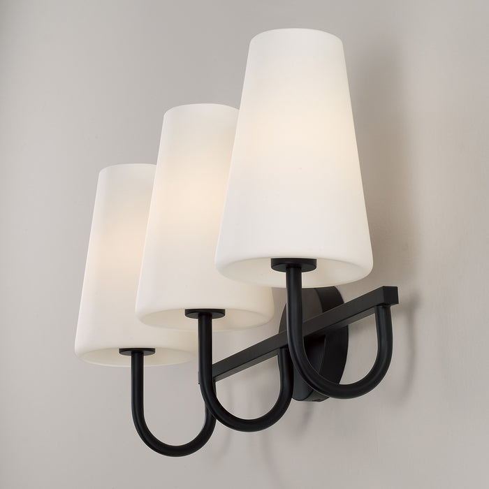 Capital Lighting 155231MB-550 Three Light Vanity, Matte Black