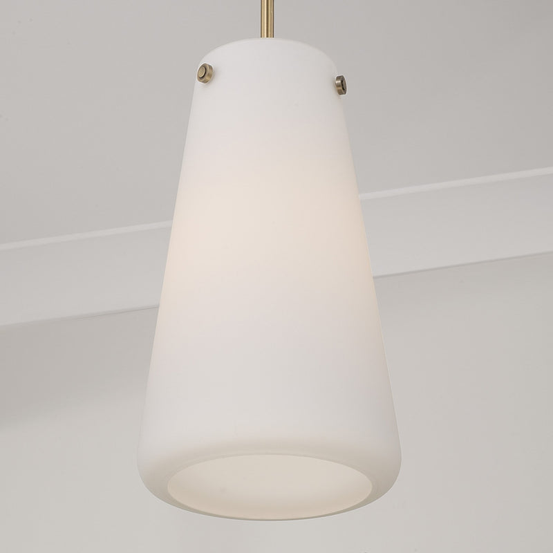 Capital Lighting 355211AD One Light Pendant, Aged Brass