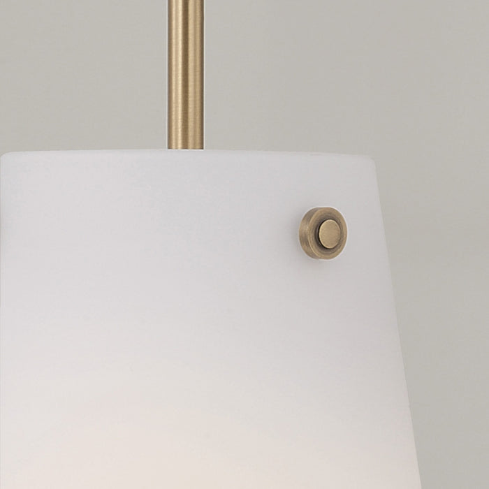 Capital Lighting 355211AD One Light Pendant, Aged Brass
