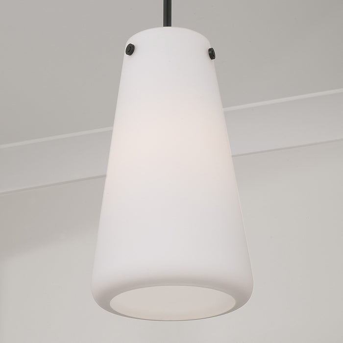 Capital Lighting 355211MB One Light Pendant, Matte Black