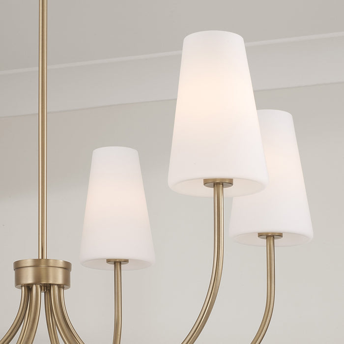 Capital Lighting 455261AD-550 Six Light Chandelier, Aged Brass