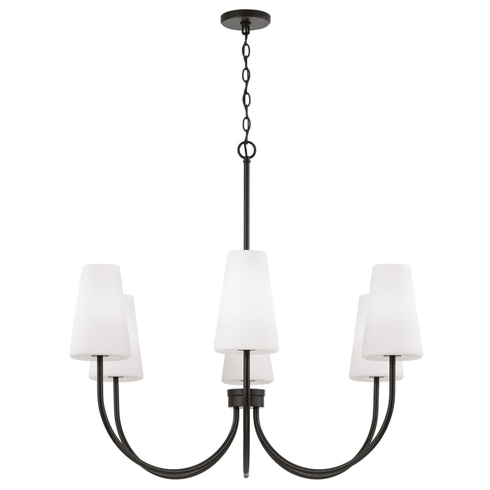 Capital Lighting 455261MB-550 Six Light Chandelier, Matte Black