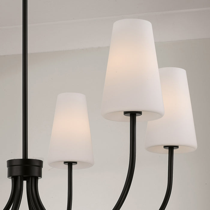 Capital Lighting 455261MB-550 Six Light Chandelier, Matte Black