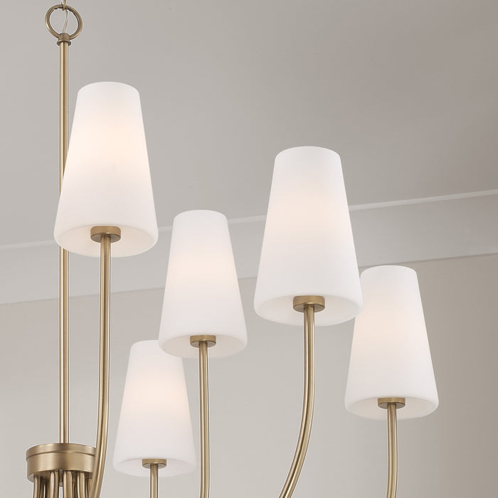 Capital Lighting 455291AD-550 Nine Light Chandelier, Aged Brass