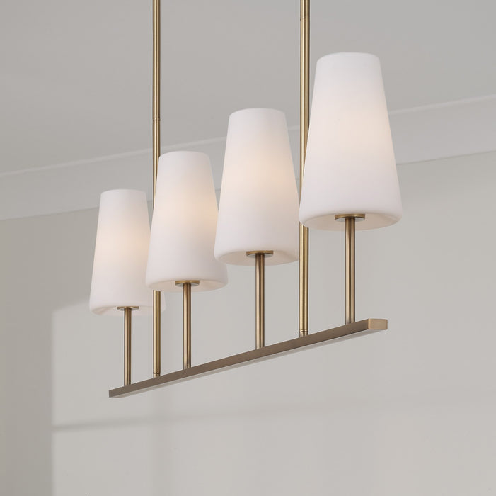 Capital Lighting 855241AD-550 Four Light Island Pendant, Aged Brass