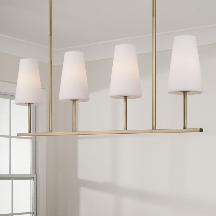 Capital Lighting 855241AD-550 Four Light Island Pendant, Aged Brass