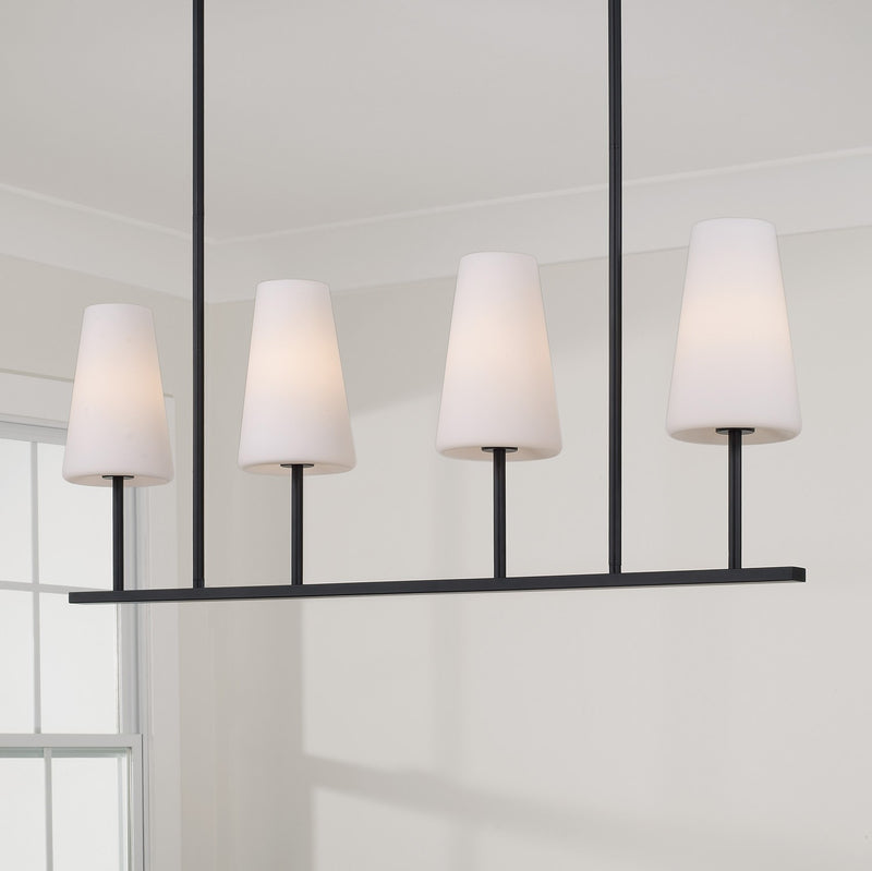 Capital Lighting 855241MB-550 Four Light Island Pendant, Matte Black