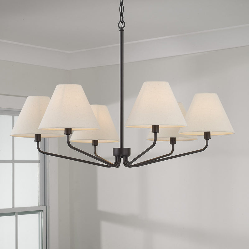 Capital Lighting 456661ES-713 Six Light Chandelier, Espresso
