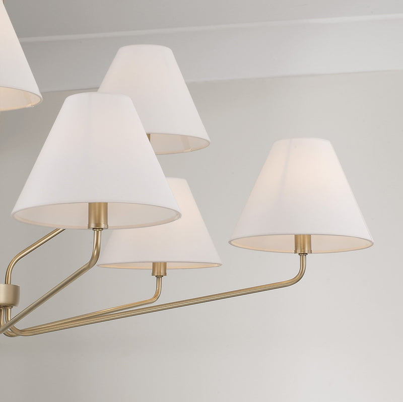 Capital Lighting 456691AD-714 Nine Light Chandelier, Aged Brass