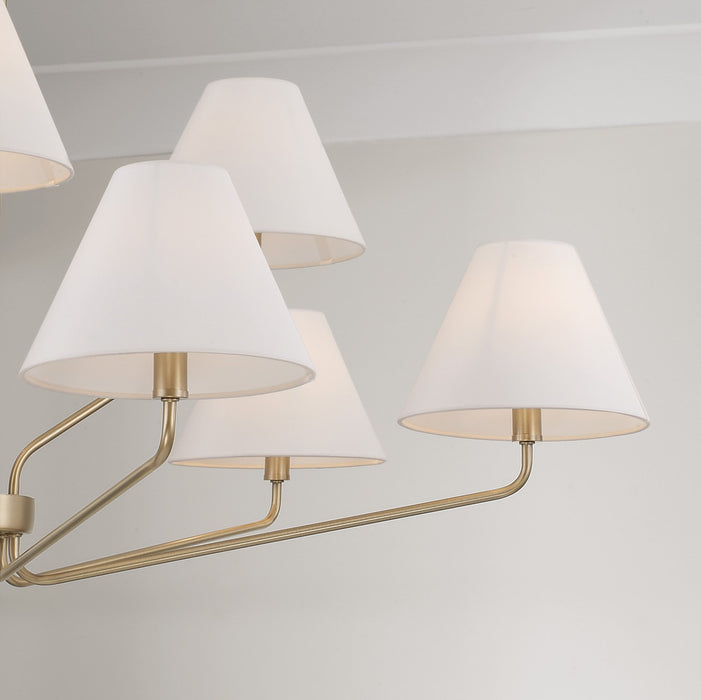 Capital Lighting 456691AD-714 Nine Light Chandelier, Aged Brass