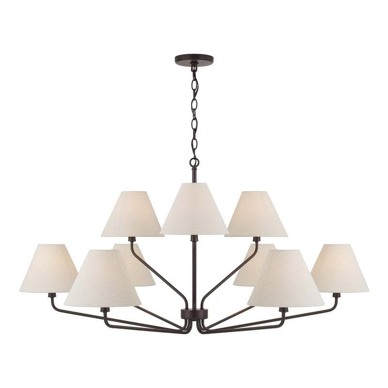 Capital Lighting 456691ES-713 Nine Light Chandelier, Espresso