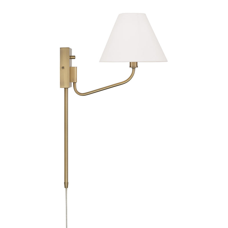 Capital Lighting 656611AD-714 One Light Wall Sconce, Aged Brass