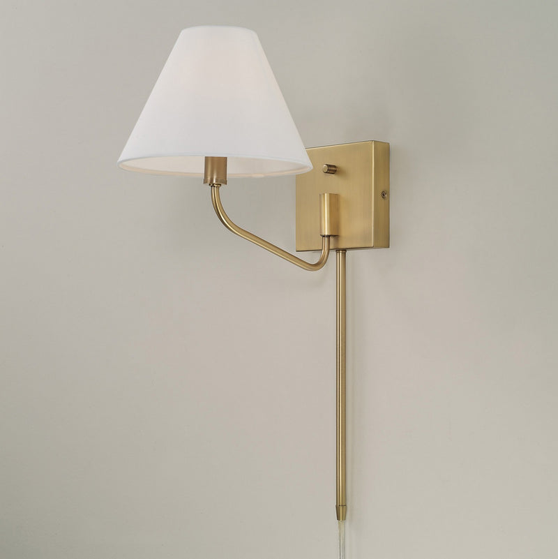 Capital Lighting 656611AD-714 One Light Wall Sconce, Aged Brass