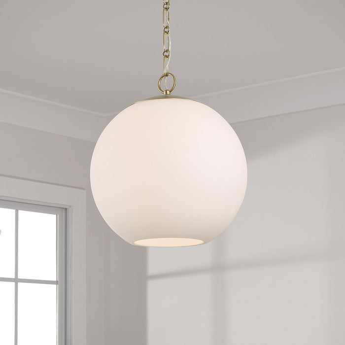 Capital Lighting 355812MA-552 One Light Pendant, Matte Brass