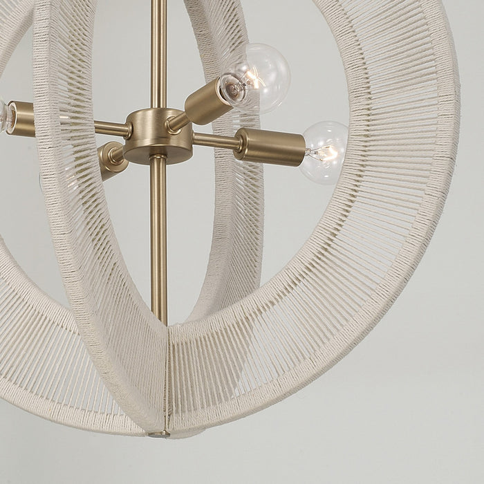 Capital Lighting 349843MA Four Light Pendant, Matte Brass