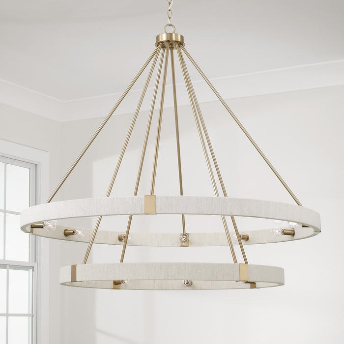 Capital Lighting 449802MA 20 Light Chandelier, Matte Brass