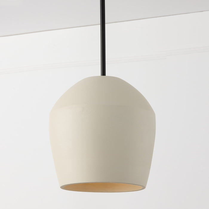 Capital Lighting 354212IV One Light Pendant, Terracotta Ivory
