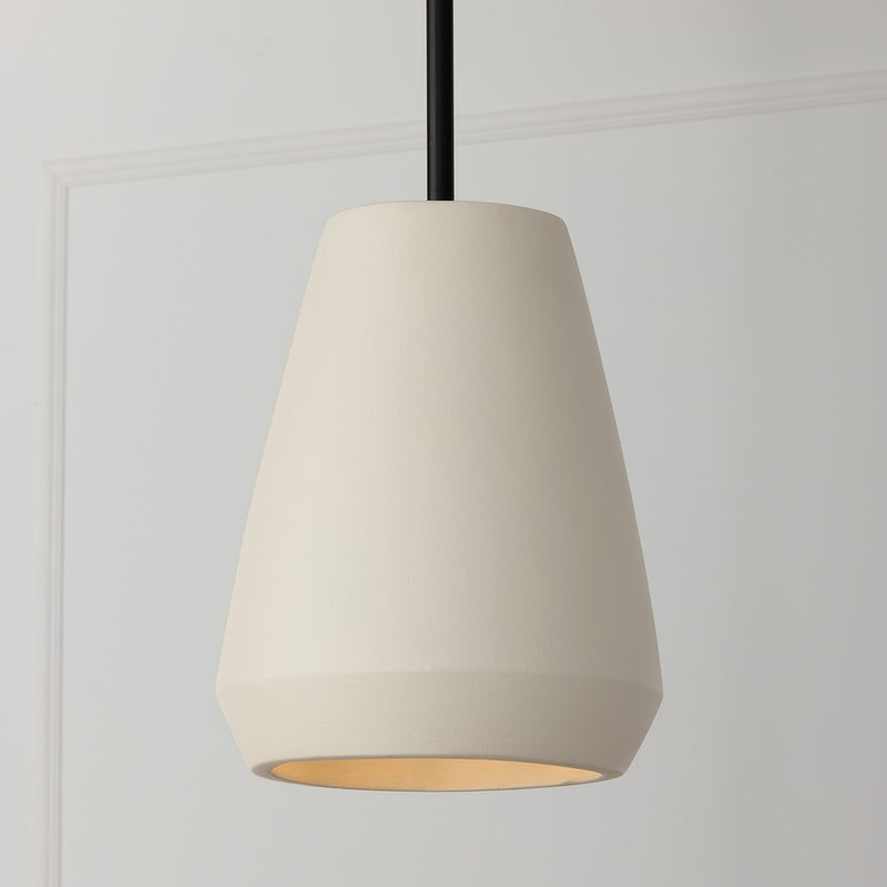Capital Lighting 354213IV One Light Pendant, Terracotta Ivory
