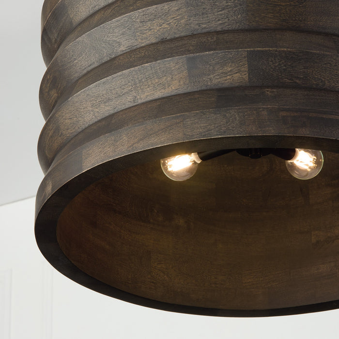Capital Lighting 354041EB Four Light Pendant, Espresso Stain and Black