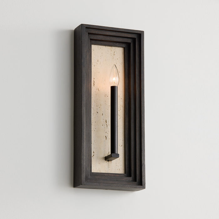 Capital Lighting 654011EB One Light Wall Sconce, Espresso Stain and Black