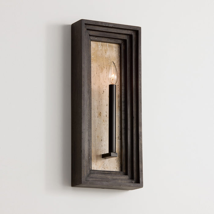Capital Lighting 654011EB One Light Wall Sconce, Espresso Stain and Black