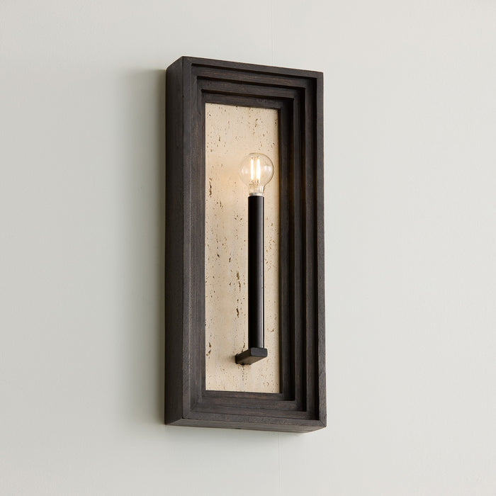 Capital Lighting 654011EB One Light Wall Sconce, Espresso Stain and Black