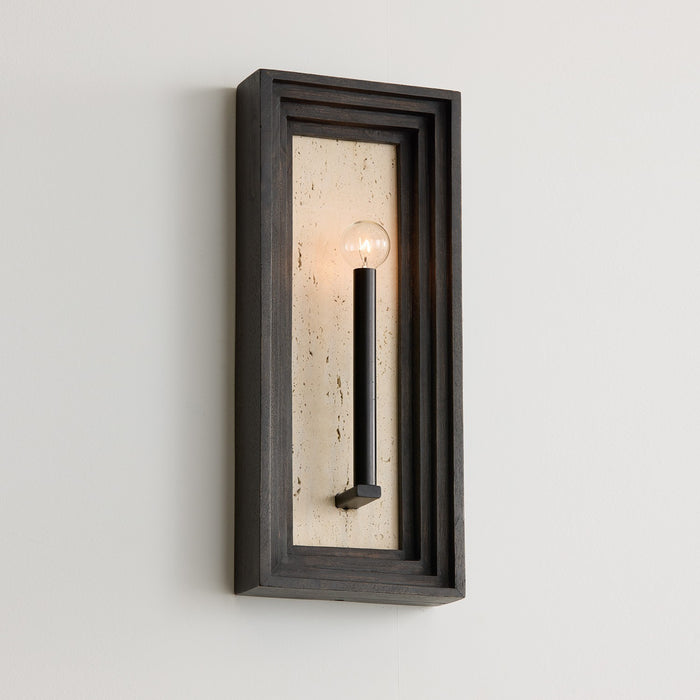 Capital Lighting 654011EB One Light Wall Sconce, Espresso Stain and Black