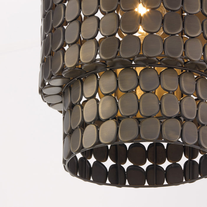 Capital Lighting 354111DR One Light Pendant, Dark Brass