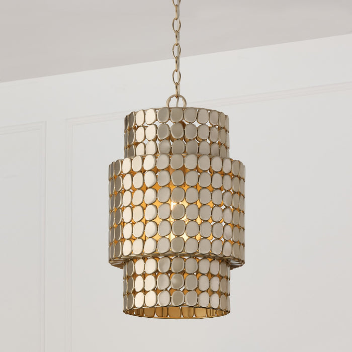 Capital Lighting 354111HB One Light Pendant, Champagne Brass