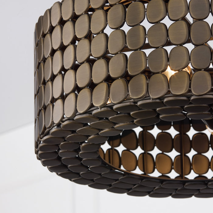Capital Lighting 354141DR Four Light Pendant, Dark Brass