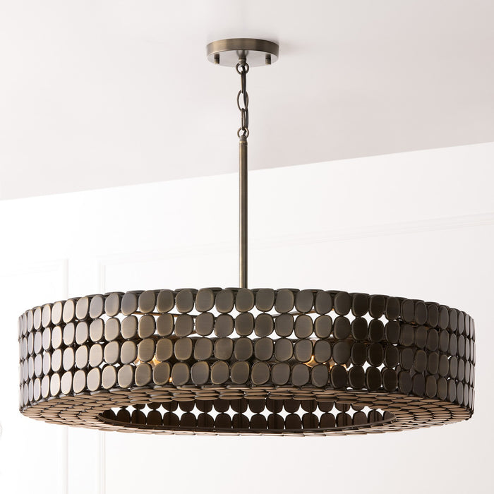 Capital Lighting 454141DR Four Light Chandelier, Dark Brass