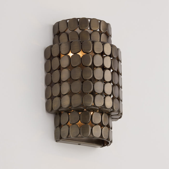 Capital Lighting 654121DR Two Light Wall Sconce, Dark Brass