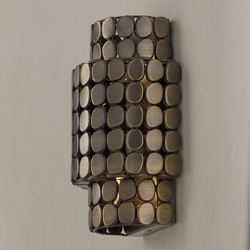 Capital Lighting 654121DR Two Light Wall Sconce, Dark Brass