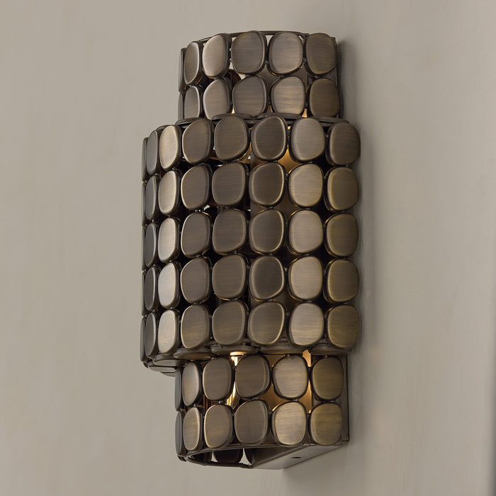 Capital Lighting 654121DR Two Light Wall Sconce, Dark Brass